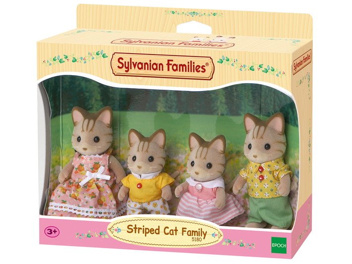 Sylvanian Families Striped Cat Family