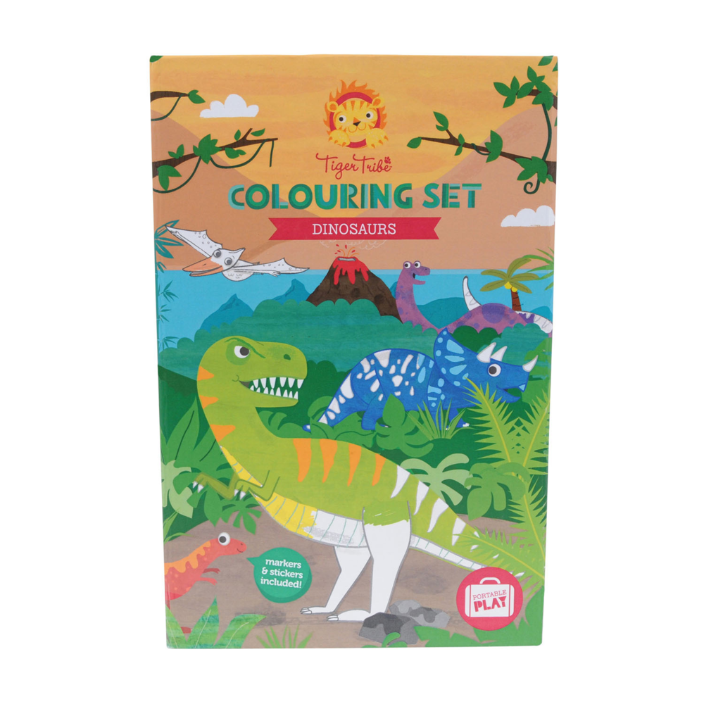 Tiger Tribe Colouring Set Dinosaur