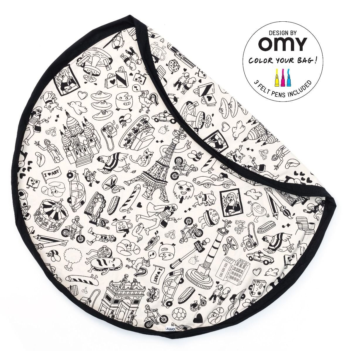 Play & Go Toy Storage Bag OMG Colour Your Own Paris