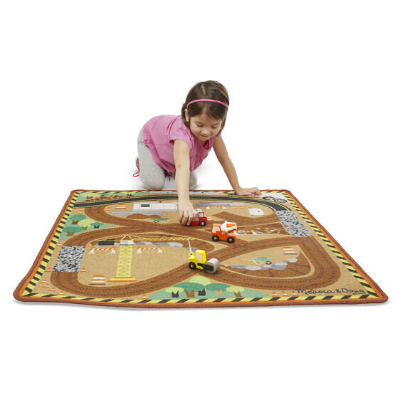 Melissa & Doug Work Site Rug Vehicle Set